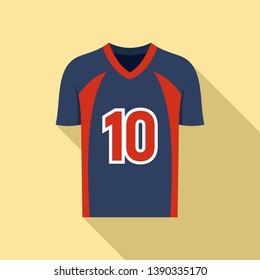 American Football Jersey Icon. Flat Illustration Of American Football Jersey Icon For Web Design