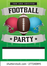 American Football Party Illustration.