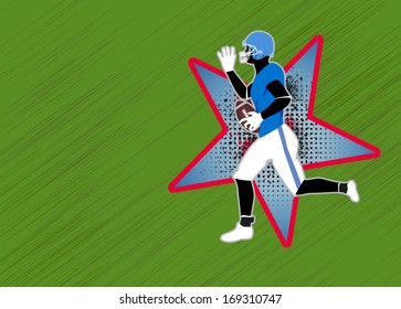 American football sport poster or flyer background with space - Powered by Shutterstock