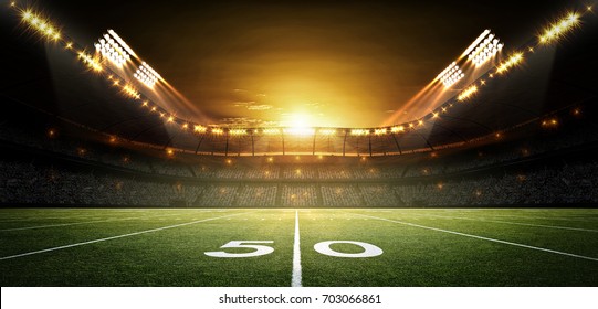 American football Stadium, 3d rendering