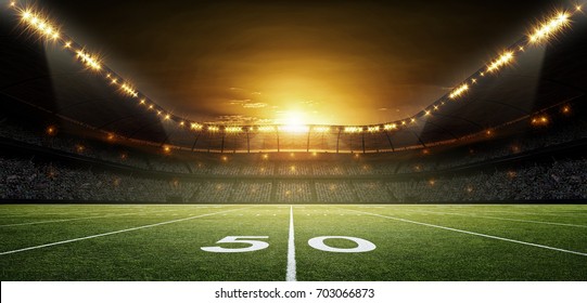 American football Stadium, 3d rendering