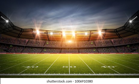 American Football Stadium,3d Rendering