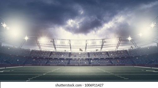 American Football Stadium,3d Rendering