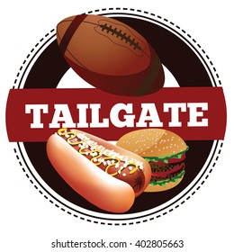 American Football Tailgate Party Icon. 