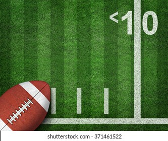 American Football with Yard Line on American Football Field. sport background