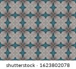 American Geometric Pattern Floor. Vintage Geometric Texture. Traditional Ethnic Dye. Beige Uzbek Rustic Repeat. Gray Floral Tile. Indian Geometric Ornament Print. Blue Ethnic Flower Boho.
