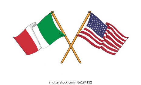 American And Italian Alliance And Friendship