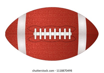 American Pro Football Isolated 3d Rendering