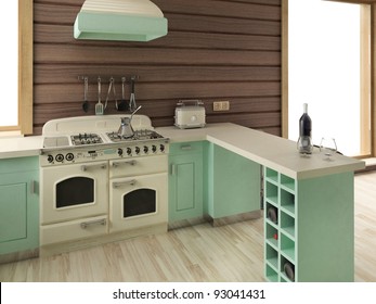 American Retro Kitchen - Home Interior Design