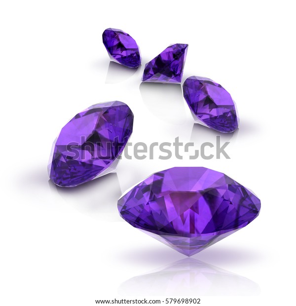 amethyst gems on white backgroundhigh resolution stock illustration 579698902 shutterstock