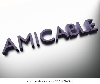 Amicable - 3D Illustration