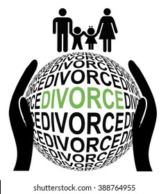 Amicable And Peaceful Divorce. Couple Separates By Mutual Agreement To Their Advantage