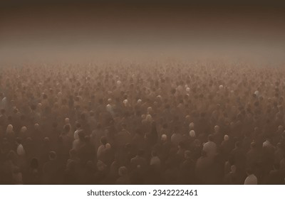 Amidst the Faint Brown Background, a Diverse Assembly of People Gathers, United by a Shared Vision and blur people - Powered by Shutterstock