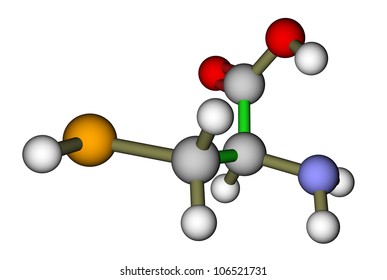 Amino Acid Selenocysteine 3d Molecular Structure Stock Illustration ...