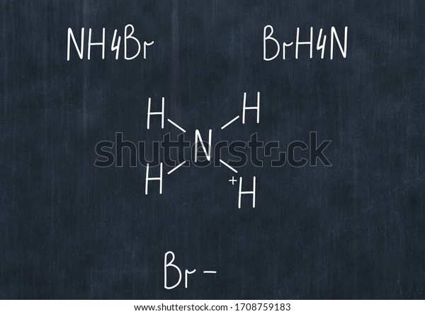 Ammonium Bromide Formula Handwritten Chemical Formula Stock Illustration 1708759183