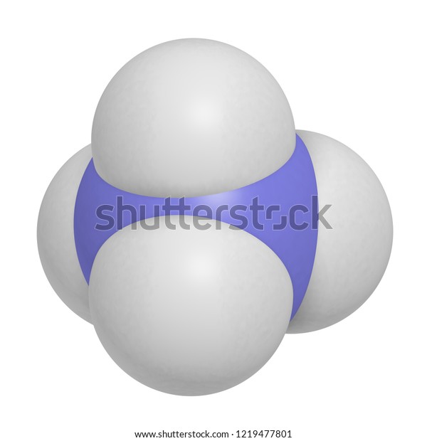 Ammonium Cation Protonated Form Ammonia 3d Stock Illustration ...