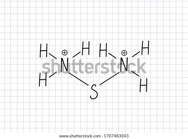 Ammonium Sulfide Handwritten Chemical Formula Illustration Stock Illustration 1707483043