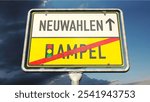 The Ampelkoalition (traffic light coalition) in Germany is at an end, Neuwahlen (new elections)