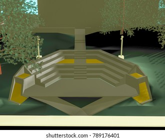 Amphitheatre 3D rendering