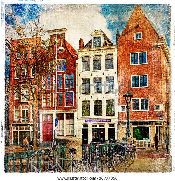Amsterdam - artwork in\
painting style