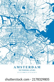 Amsterdam - Netherlands Spring Plane Map