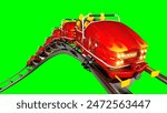 Amusement park roller coaster. 3d Rendering