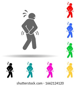 Anal, Butt, Hemorrhoids Multi Color Style Icon. Simple Glyph, Flat Of Pain People Icons For Ui And Ux, Website Or Mobile Application