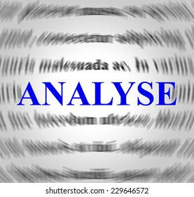 Analyse Definition Indicating Data Analytics And Meaning
