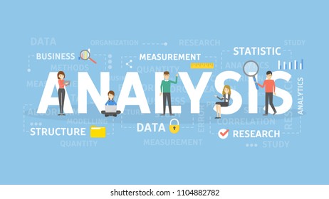 Analysis concept illustration. Idea of statistics, data and research.