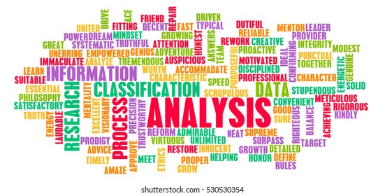 Analysis Word Cloud Concept on White