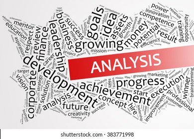 ANALYSIS word on word cloud concept