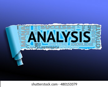 Analysis Word Showing Data Analyze And Analyzing