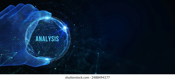 Analytics Big Data analysis Business intelligence internet and modern technology concept on virtual screen. 3d illustration