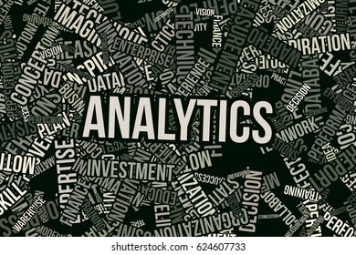 Analytics, business word cloud, for design wallpaper, texture or background.