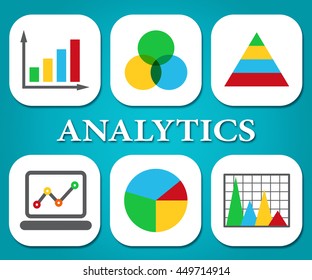 Analytics Charts Indicating Business Graph And Forecast