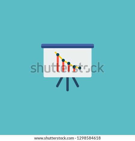 Analytics icon flat element.  illustration of analytics icon flat isolated on clean background for your web mobile app logo design.