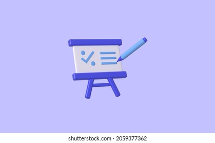 Analytics, Pen, Report, Sales, Progress marketing chart. 3d Rendering.