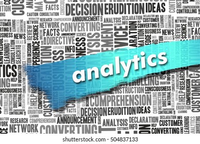 analytics word on word cloud concept