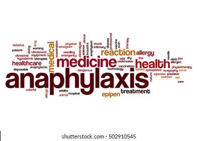 Anaphylaxis word cloud concept