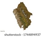 Ancash, Peru Geography Map (3D rendering)
