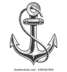 Similar Images, Stock Photos & Vectors of Nautical Anchor with rope ...