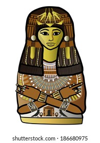 Ancient Egyptian New Kingdom Woman Stock Illustration 186680975 ...