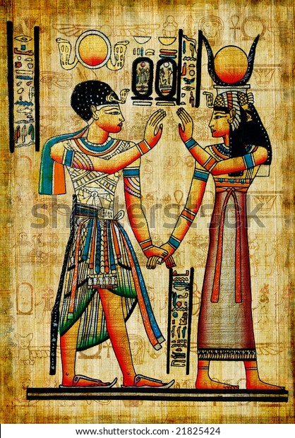 Ancient Egyptian Papyrus Stock Illustration 21825424