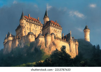 Ancient Neo Gothic Castle Design 