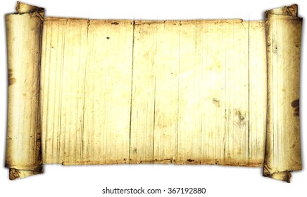 Ancient Paper Scroll Isolated On White Stock Illustration 367192883 ...