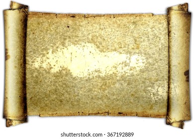 Ancient Paper Scroll Isolated On White Stock Illustration 367192889 