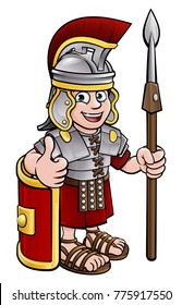 Ancient Roman Soldier Centurion Cartoon Character Stock Illustration ...