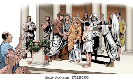 Ancient Rome - Celebration of a Roman wedding