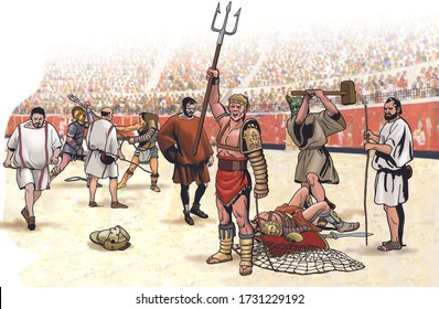 Ancient Rome - Fight Between Gladiators