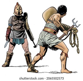 Ancient Rome - Fight Between Gladiators